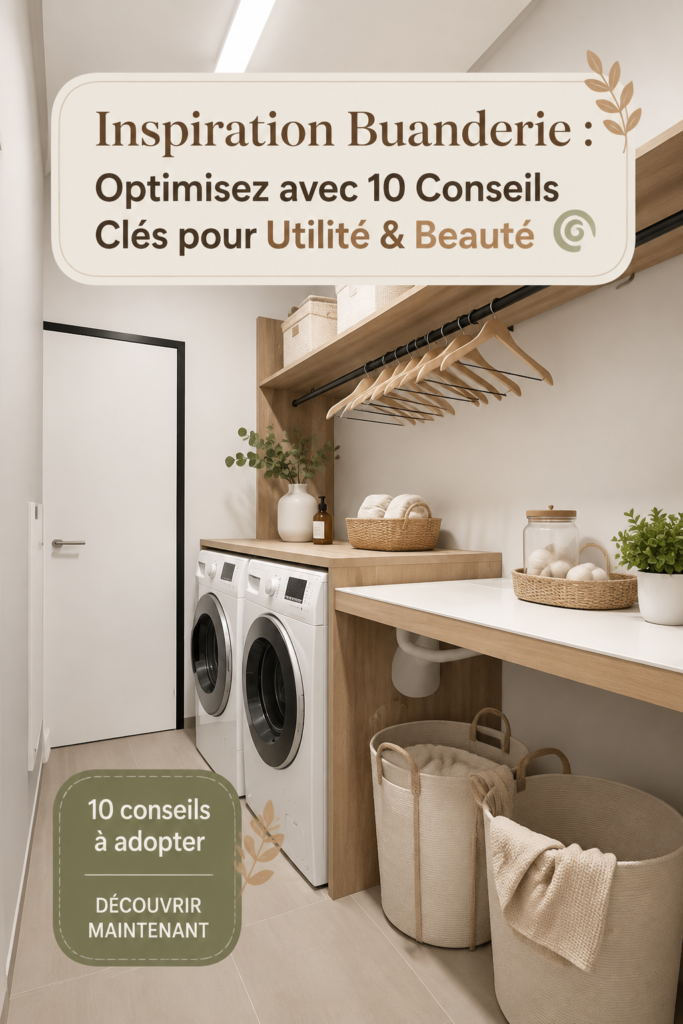 Une buanderie moderne avec un aménagement pratique et esthétique.