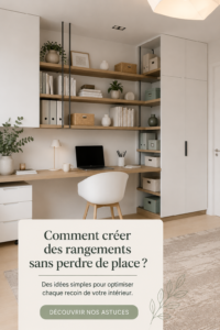 Intérieur moderne avec des rangements bien organisés