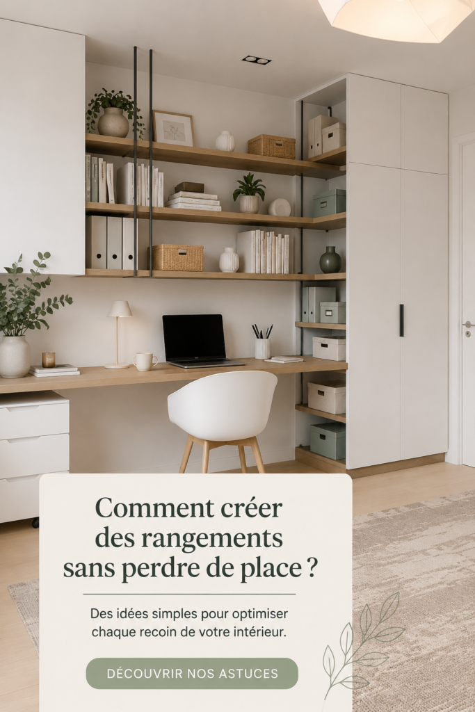 Intérieur moderne avec des rangements bien organisés
