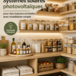 Système photovoltaïque installé sur le toit d'une maison moderne.