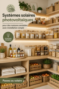 Système photovoltaïque installé sur le toit d'une maison moderne.