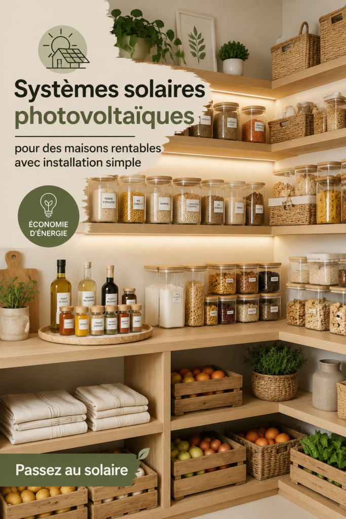 Système photovoltaïque installé sur le toit d'une maison moderne.