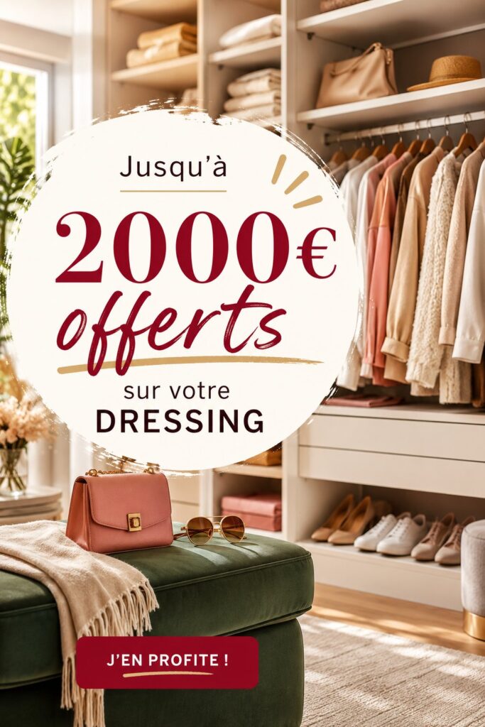 Dressing lumineux et organisé, prêt à être aménagé avec des aides financières