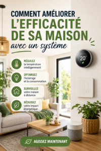 Une maison lumineuse et bien organisée, symbole d'efficacité et de confort.