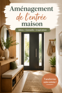 Une entrée de maison chaleureusement aménagée avec des éléments de décoration pratiques.