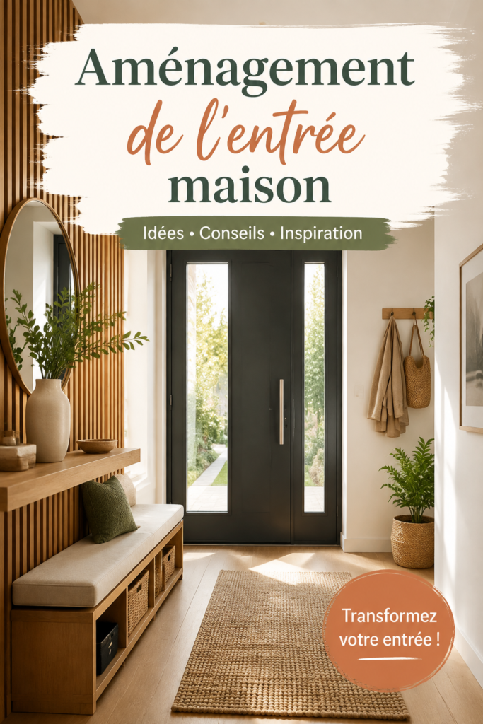 Une entrée de maison chaleureusement aménagée avec des éléments de décoration pratiques.