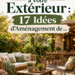 Aménagement extérieur accueillant avec mobilier et plantes