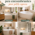 Baignoire compacte dans une salle de bain moderne
