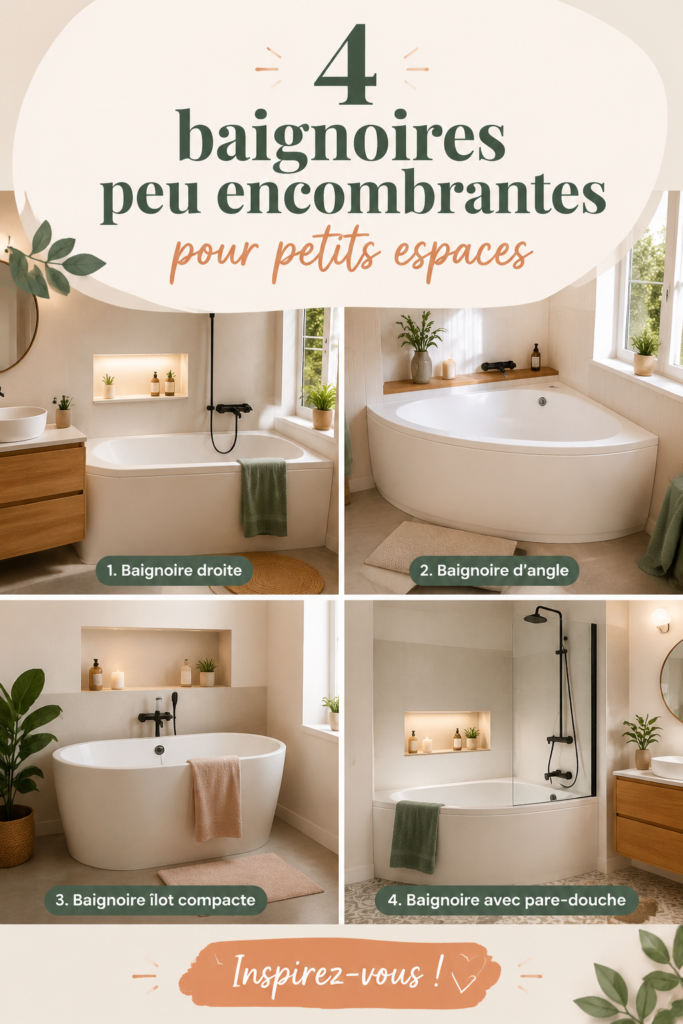 Baignoire compacte dans une salle de bain moderne