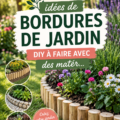 Exemples de bordures de jardin DIY créatives et élégantes.