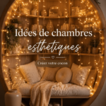 Chambre decorée dans un style aesthetic avec couleurs douces et éléments cozy.