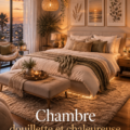Chambre chaleureuse avec décoration moderne et neutre