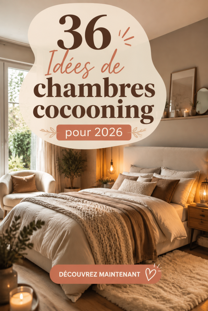 Chambre cocooning avec des couleurs douces et des textiles chaleureux