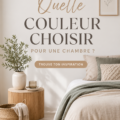 Chambre élégamment décorée avec une couleur apaisante, favorisant une ambiance chaleureuse.