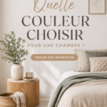 Chambre élégamment décorée avec une couleur apaisante, favorisant une ambiance chaleureuse.