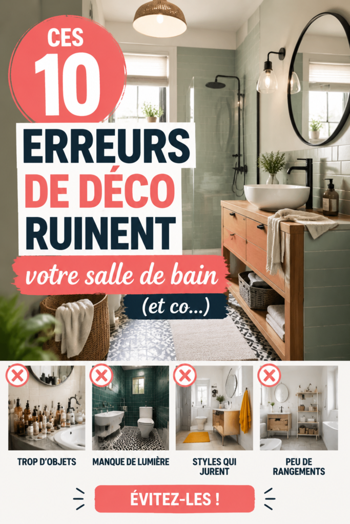 Salle de bain magnifiquement décorée sans erreurs