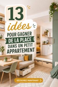 Astuce d'aménagement pour optimiser l'espace dans un petit appartement.