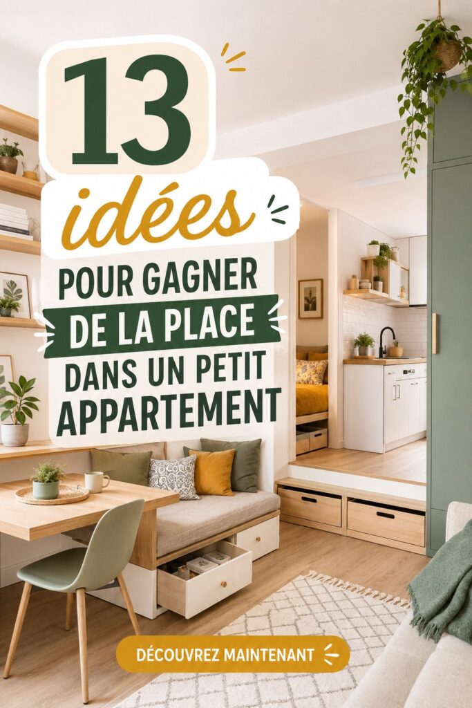 Astuce d'aménagement pour optimiser l'espace dans un petit appartement.