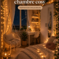Chambre chaleureuse et accueillante avec des tons doux et des textiles confortables.