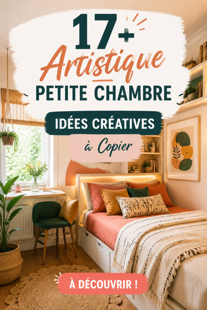 Une petite chambre décorée avec des solutions créatives et optimisées