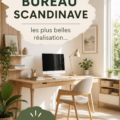 Un bureau scandinave chic avec des meubles en bois clair et des accessoires minimalistes.