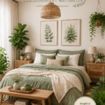 Chambre décorée avec des plantes vertes et une ambiance cosy