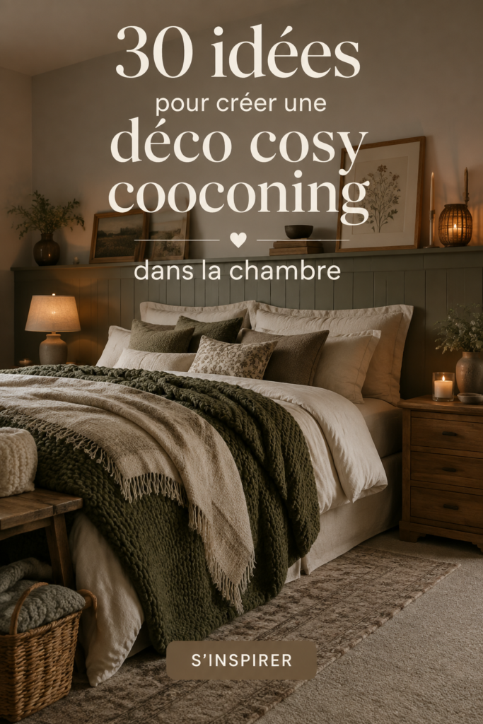 Chambre cosy avec des éléments de décoration cocooning