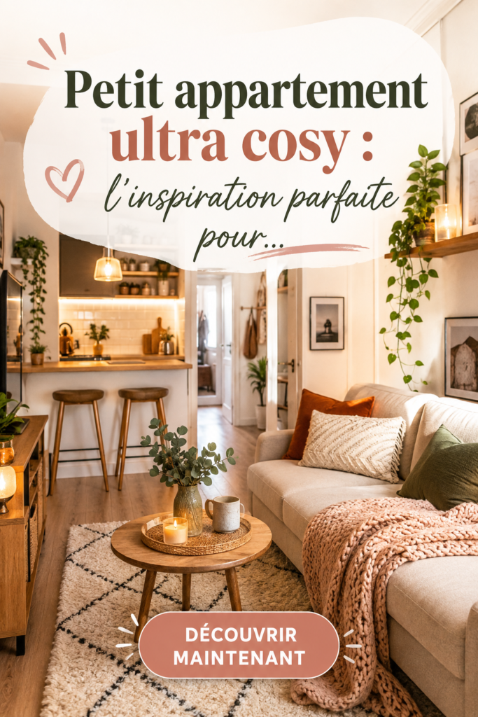 Un petit appartement chaleureux avec un décor cosy et accueillant.