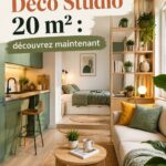 Déco d'un studio de 20 m² avec mobilier contemporain et chaleureuse ambiance.