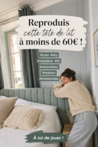 Tête de lit DIY élégante réalisée à moindre coût dans une chambre cosy
