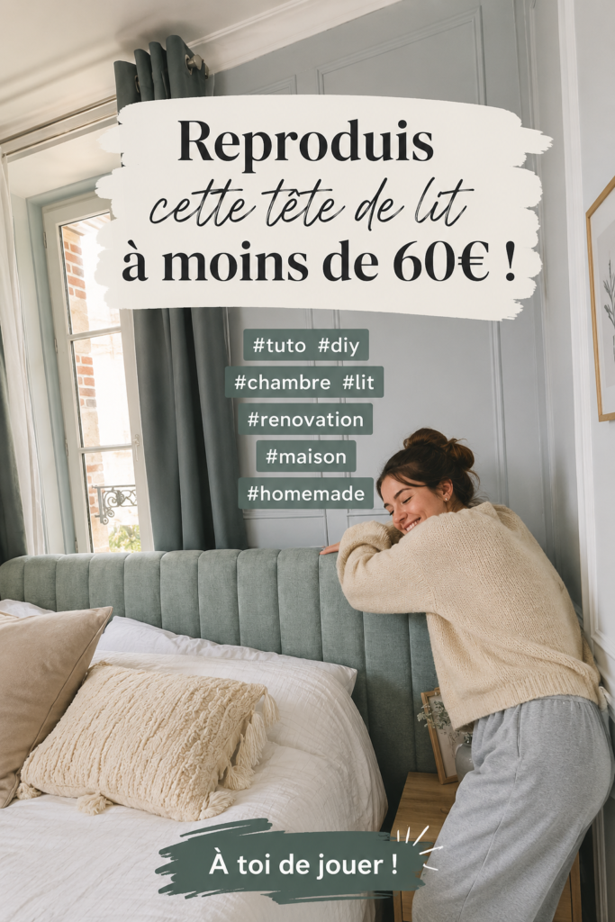 Tête de lit DIY élégante réalisée à moindre coût dans une chambre cosy