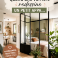 Verrière moderne dans un petit appartement lumineux