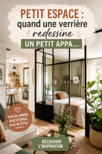 Verrière moderne dans un petit appartement lumineux