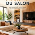 Salon aménagé de manière moderne avec des couleurs neutres et des meubles contemporains