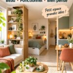 Studio de 25 m² avec un aménagement fonctionnel et esthétique.