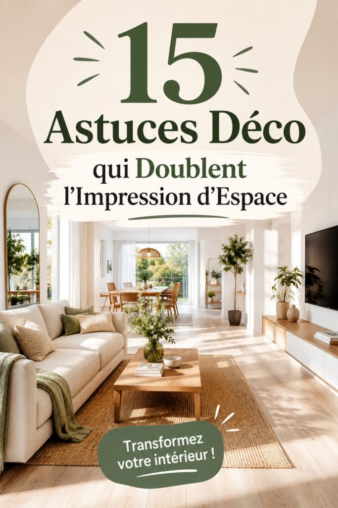 Un salon lumineux avec des couleurs claires et un aménagement ouvert. Idées déco pour agrandir l'espace.