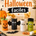Bricolages d'Halloween faciles mettant en avant des décorations créatives et enfantines.