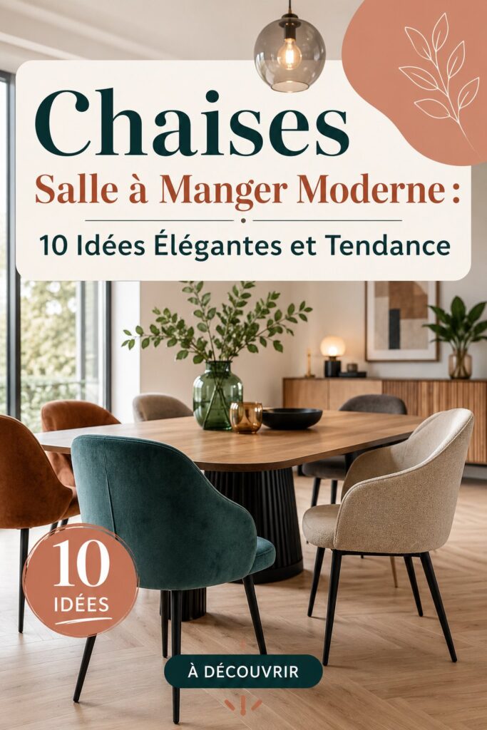 Une salle à manger élégante avec des chaises modernes au design scandinave.