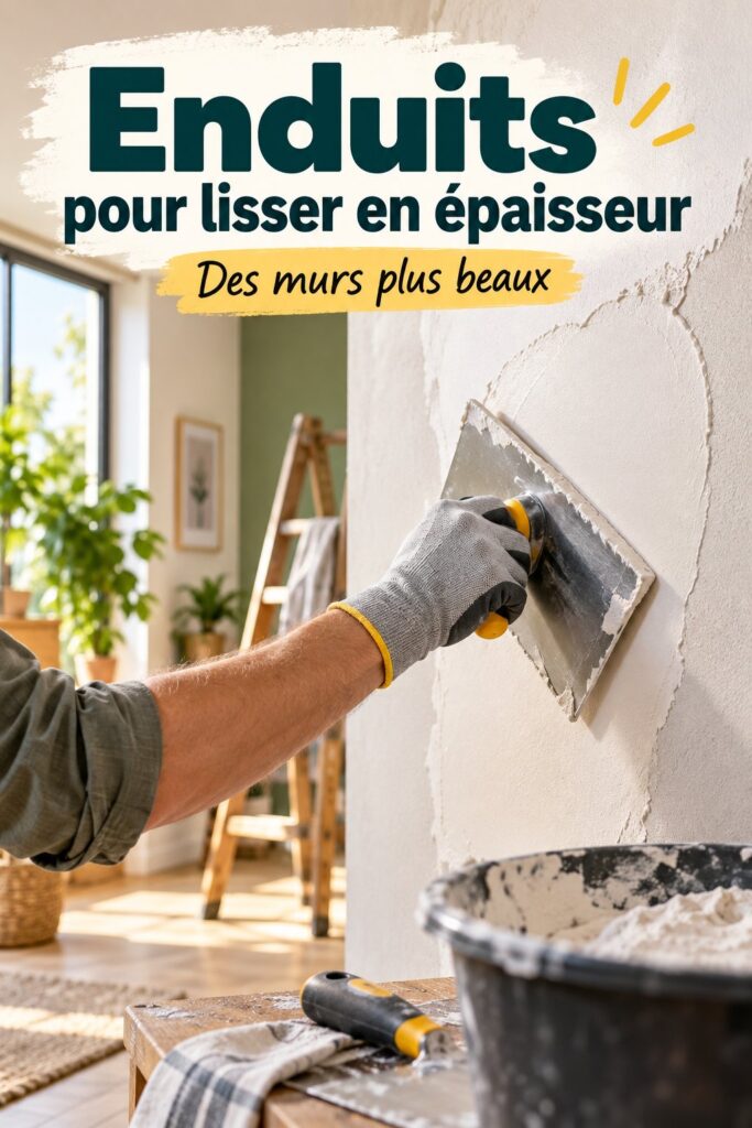 Mur avec enduit lissé, prête à être peinte pour un intérieur chaleureux.