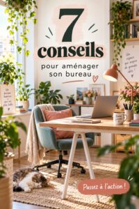 Un bureau lumineux et coloré, bien aménagé pour la créativité
