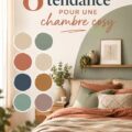 Chambre cosy décorée avec des couleurs tendance