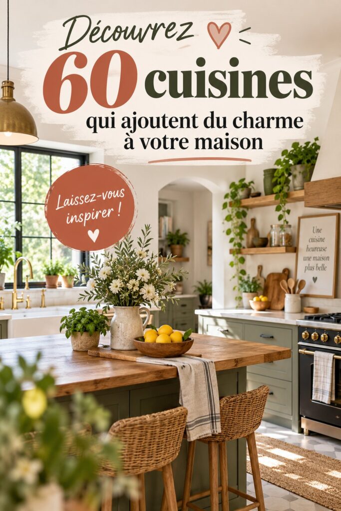 Cuisine moderne et chaleureuse avec des touches de décoration en bois