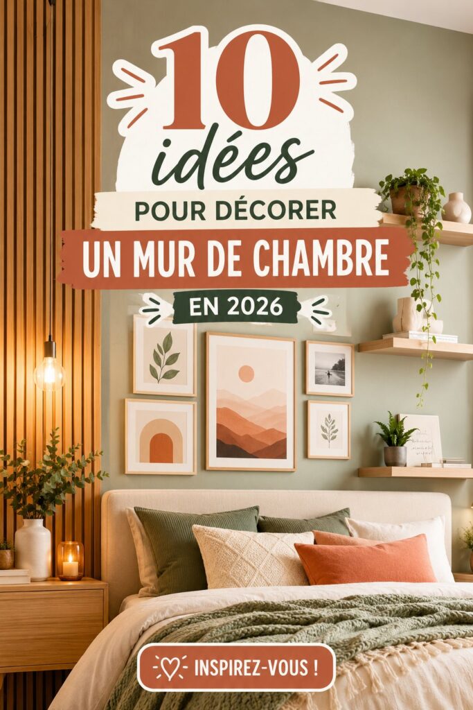 Décoration murale de chambre moderne avec des formes géométriques en couleurs douces.