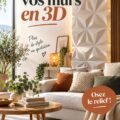 Intérieur chaleureux avec un mur décoré en 3D