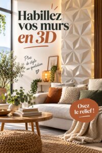 Intérieur chaleureux avec un mur décoré en 3D