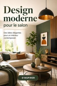 Salon moderne avec un design épuré et des couleurs neutres