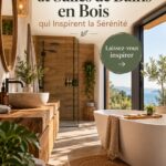 Salle de bains en bois alliant modernité et confort.