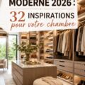 Dressing moderne dans une chambre élégante, avec des rangements pratiques et un design contemporain