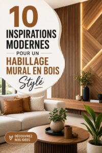Un mur habillé de panneaux en bois moderne et élégant dans un salon