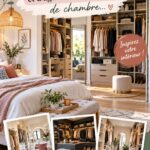 Dressing moderne et organisé avec des étagères ouvertes et des tiroirs.